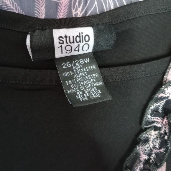 ⭐ Studio 1940 Open Front 2 pc Lightweight Cardigan Set Floral Women Plus 26/28W - Picture 8 of 10